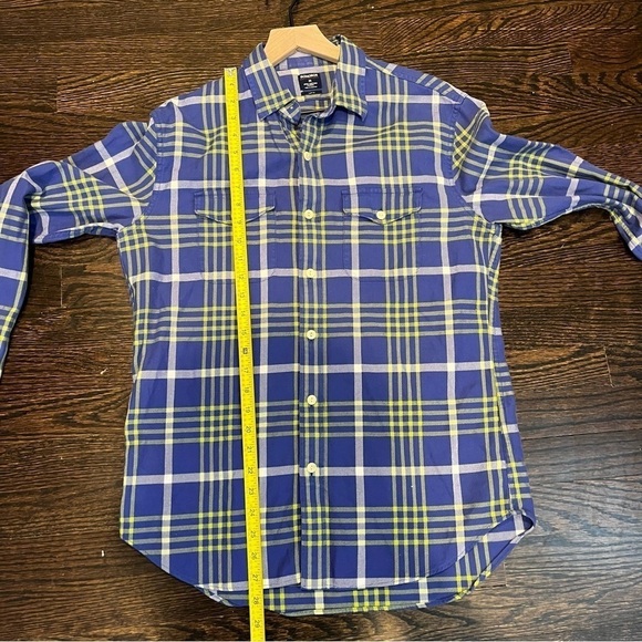 Men’s | Bonobos Blue, White, Yellow Button Down Flannel | Medium - Picture 6 of 6